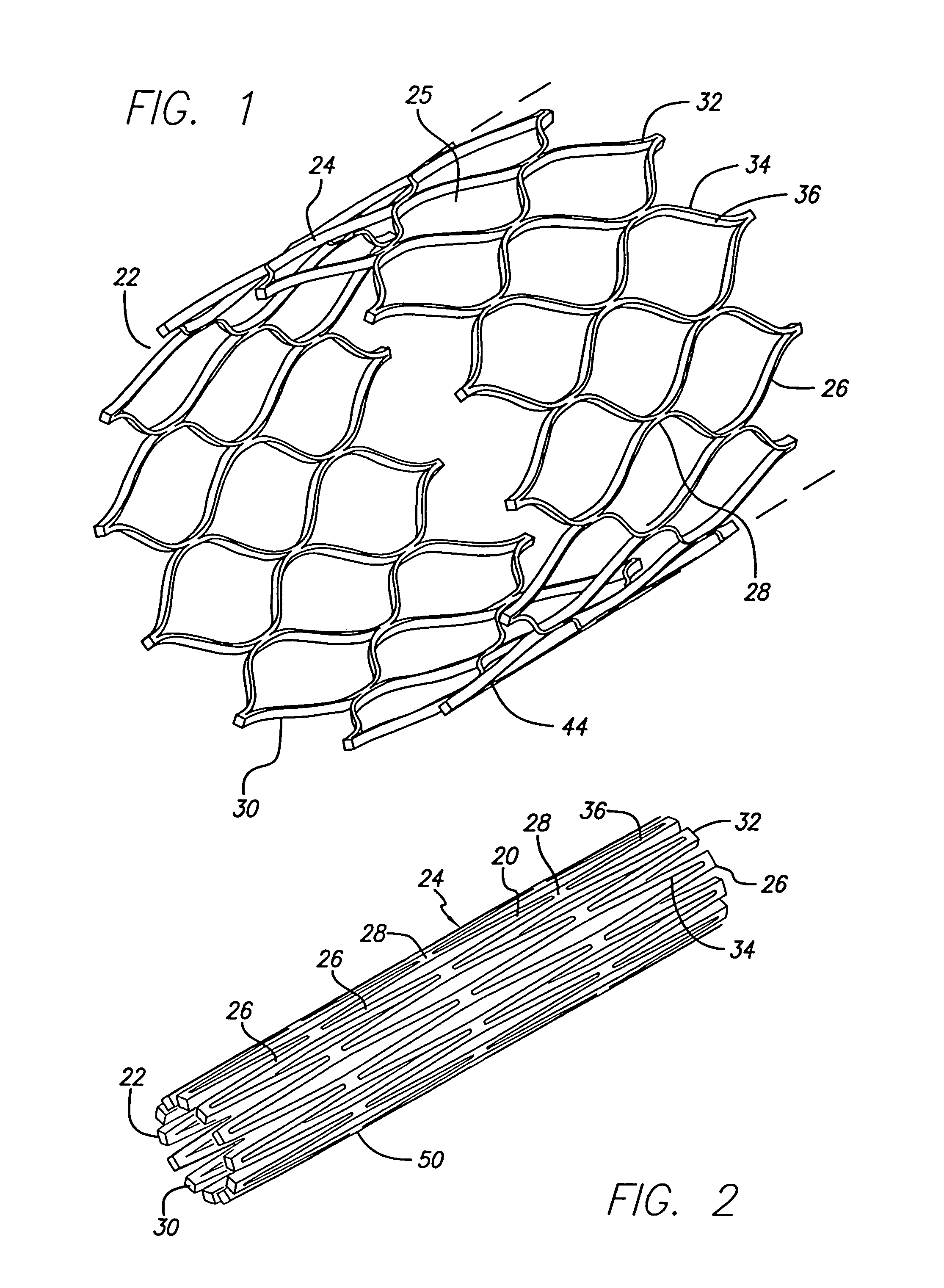 Single-piece endoprosthesis with high expansion ratios and atraumatic ends