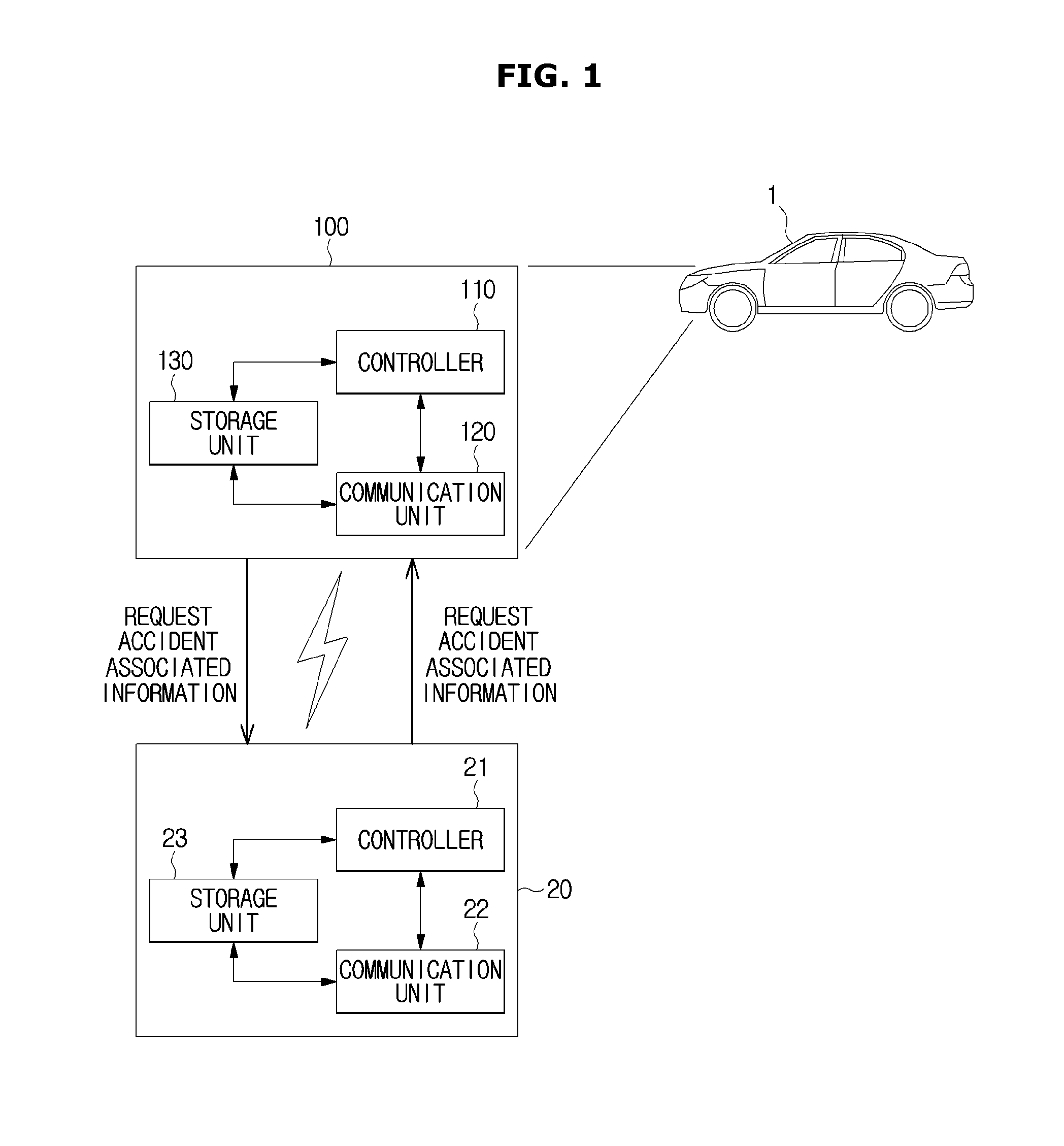 Accident information management apparatus, vehicle including accident information management apparatus, and accident information management method