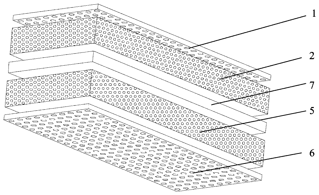 Noise reduction double-sided sound absorption barrier for transformer