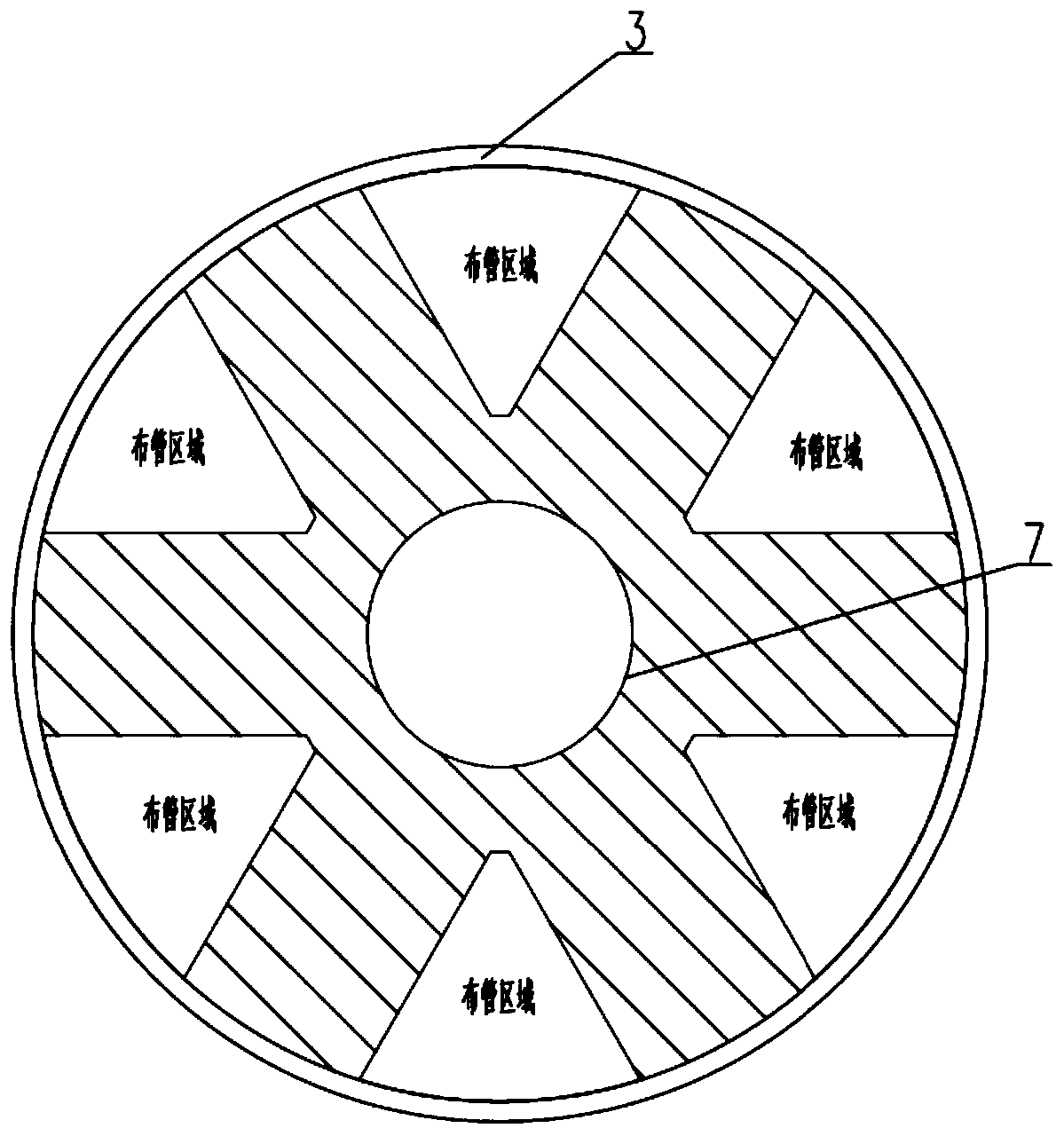 Multi-flow spiral winding pipe type efficient heat exchanger