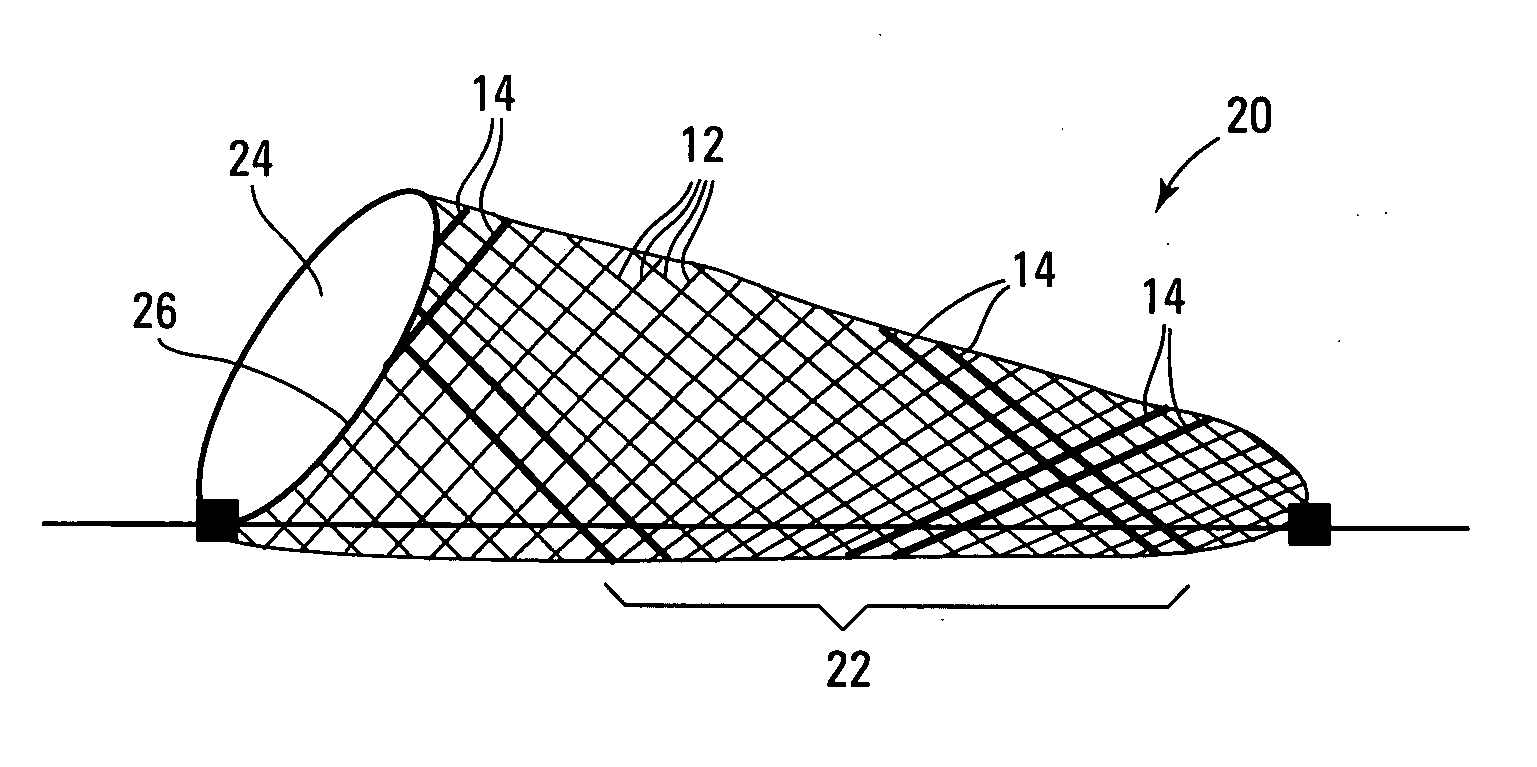Embolic protection systems having radiopaque filter mesh
