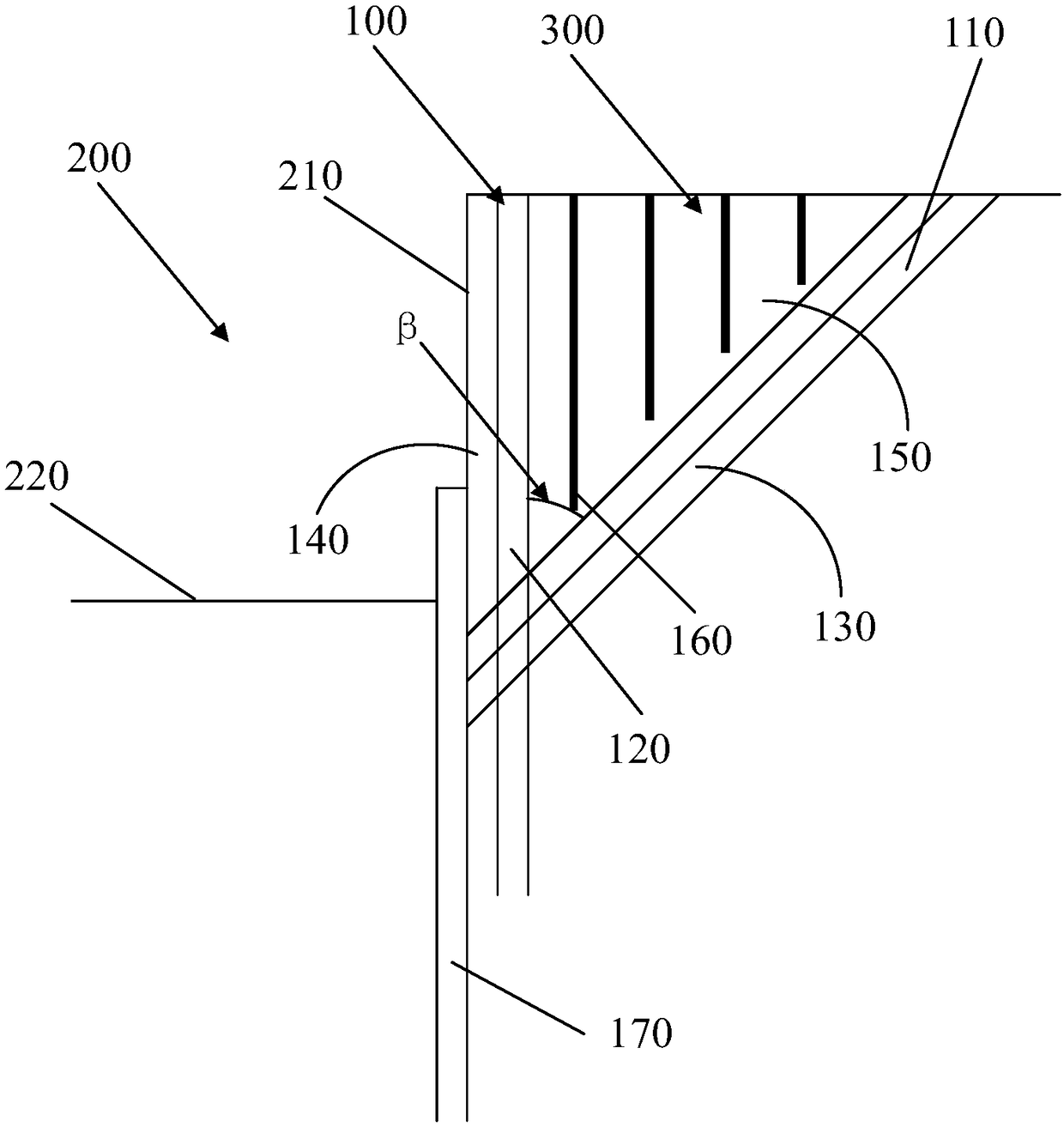 A gravity retaining wall and its construction method