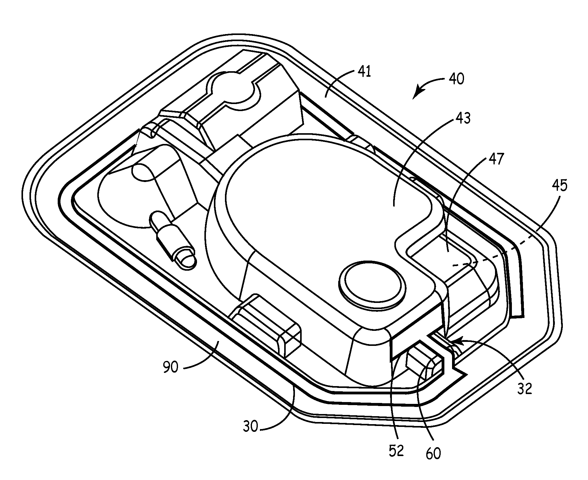 Implantable medical device package antenna