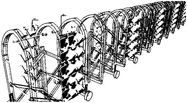 Three-dimensional planting system suitable for telescopic isolation fence