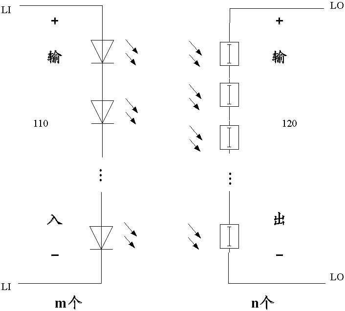 A chip with a semiconductor DC transformer structure