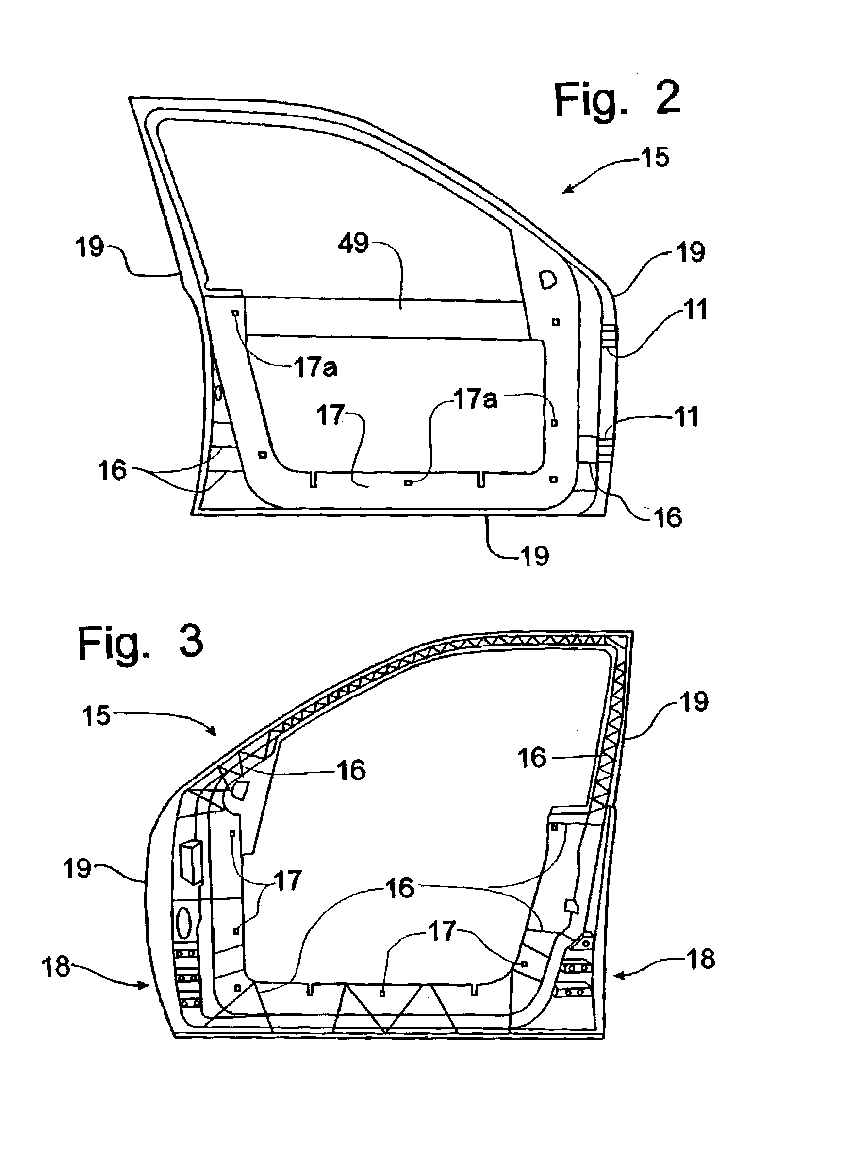 Magnesium door assembly for automobiles