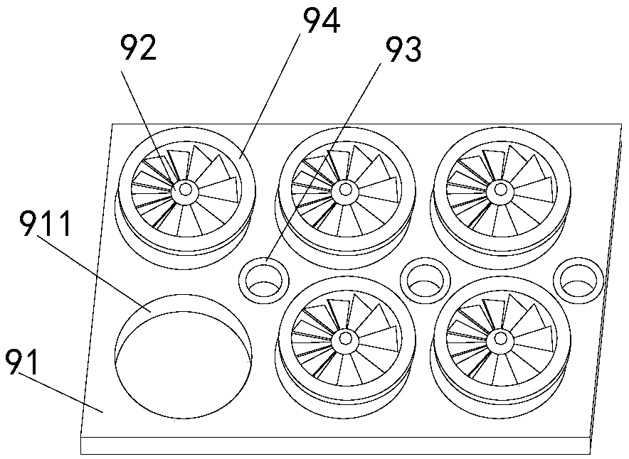 Wet flue gas demisting and water-collecting integrated device