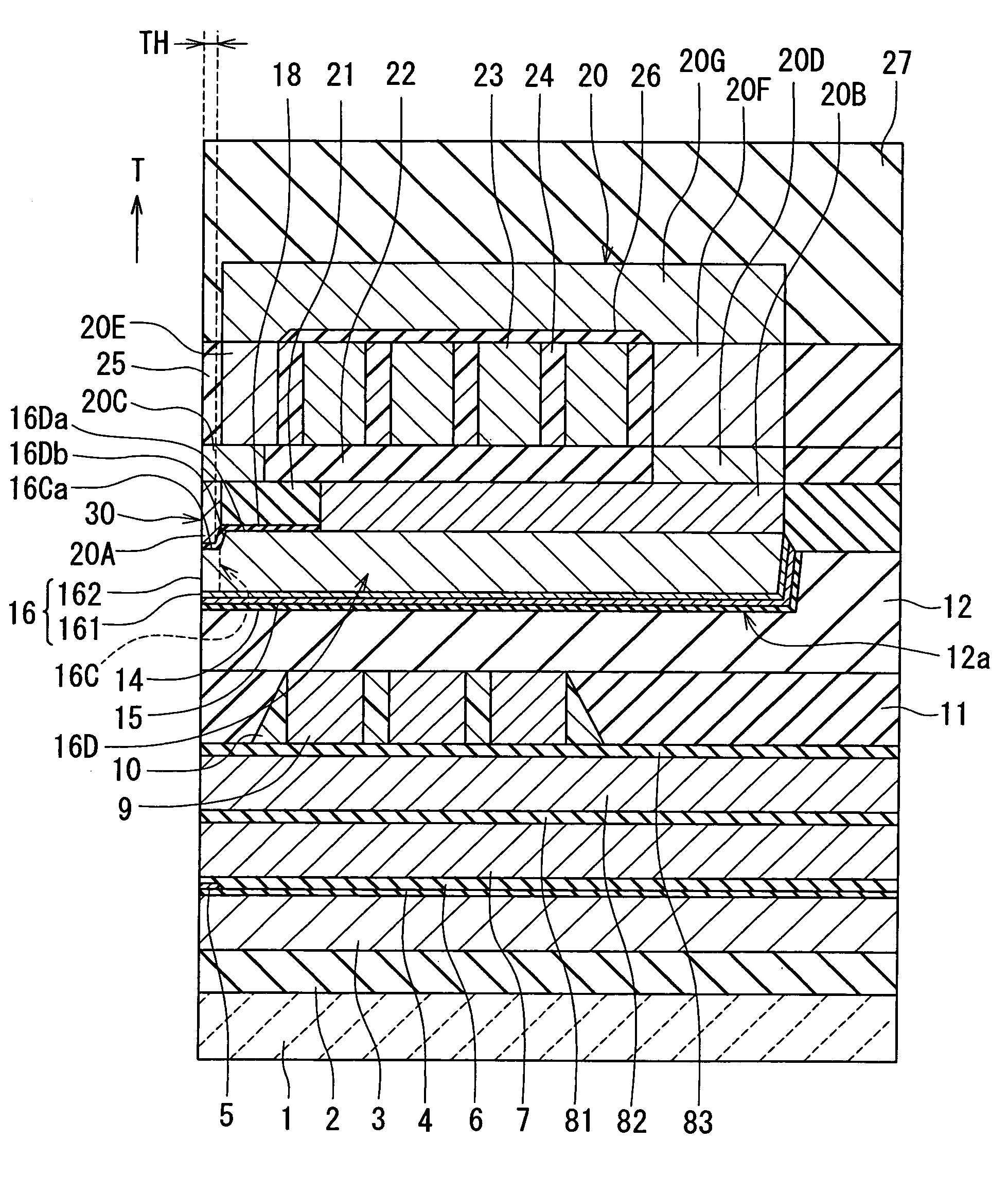 Magnetic head for perpendicular magnetic recording having a multilayer shield structure and method of manufacturing same