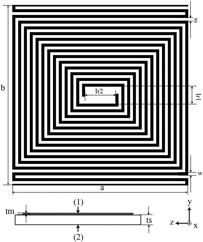 Ultra small-electric size electromagnetic resonant unit, left-handed medium formed by same and application