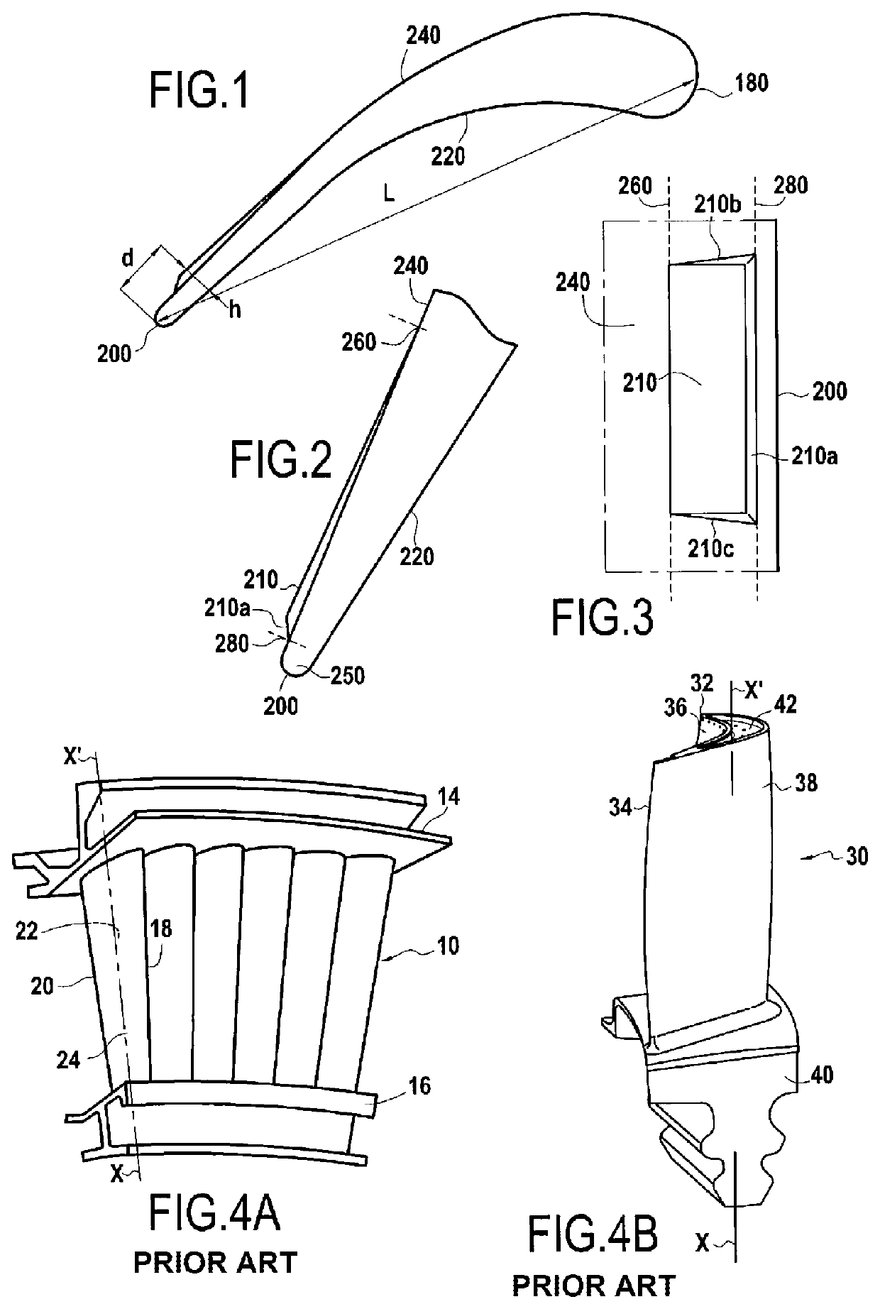 Rough cast blading with modified trailing edge geometry