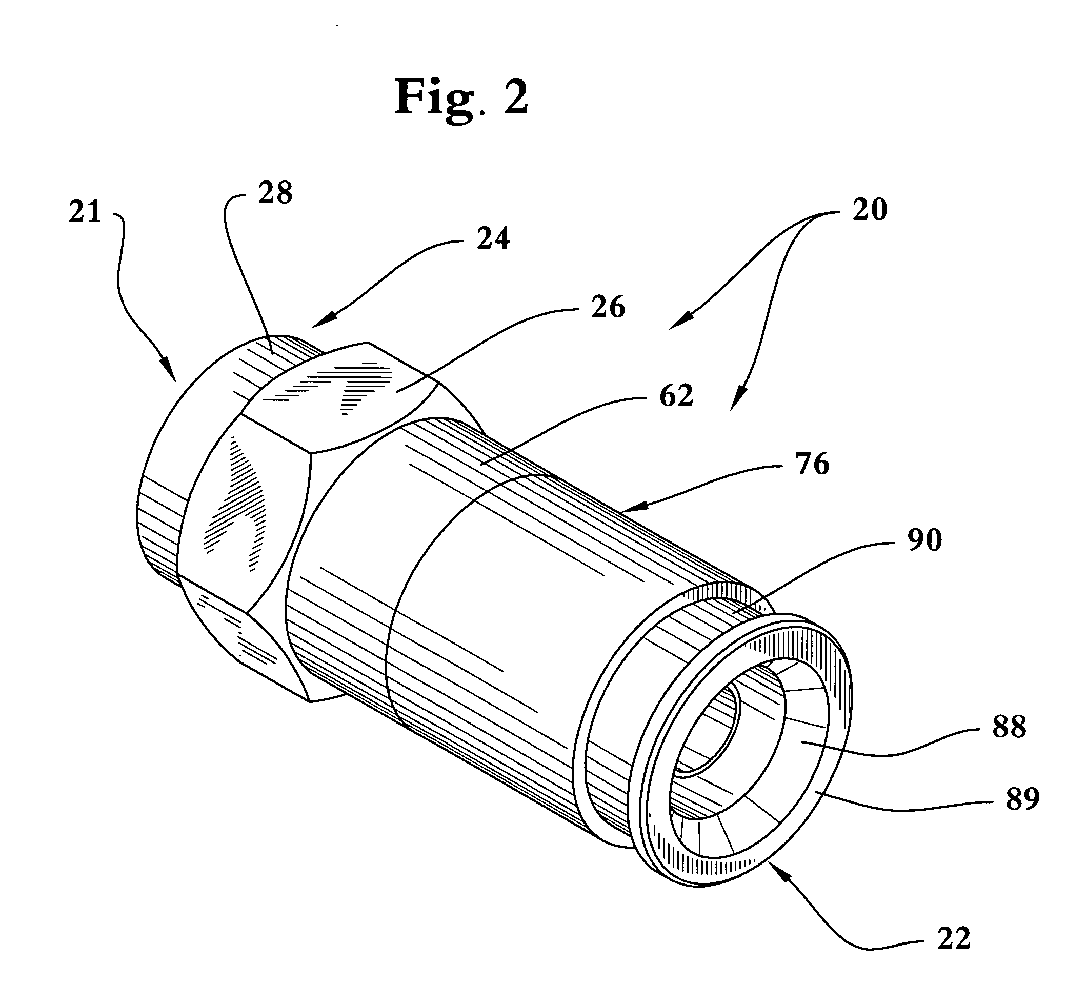 Coaxial connector grounding inserts