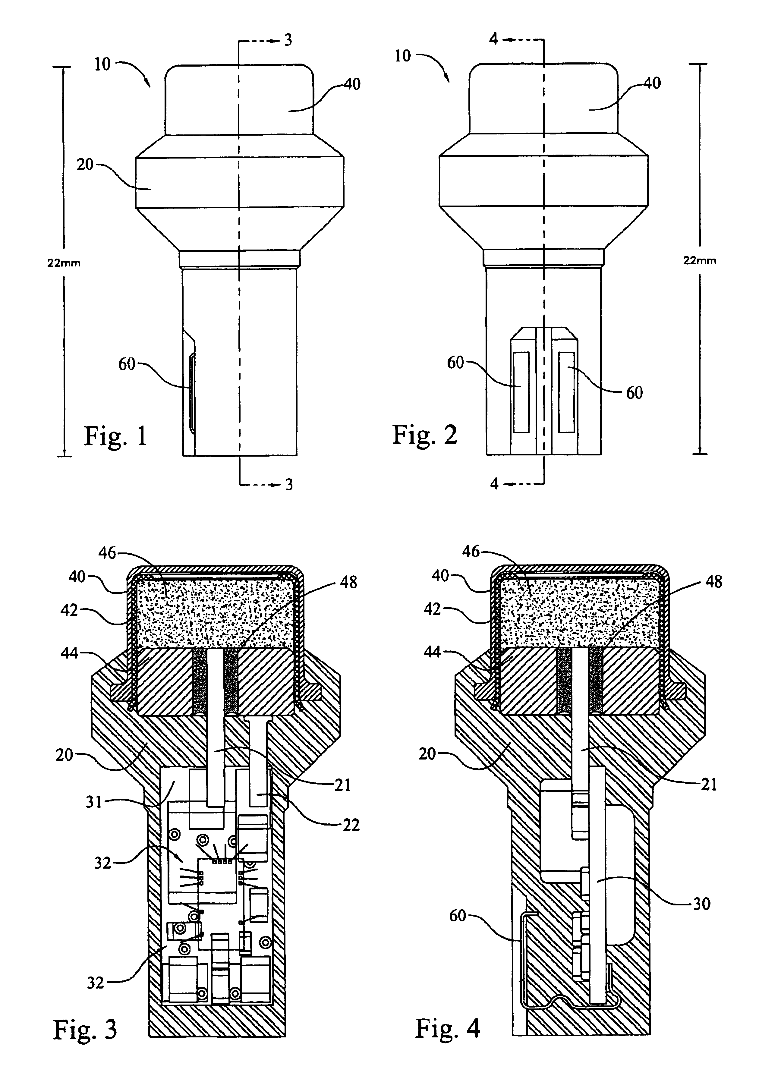 Pyrotechnic initiator with on-board control circuitry