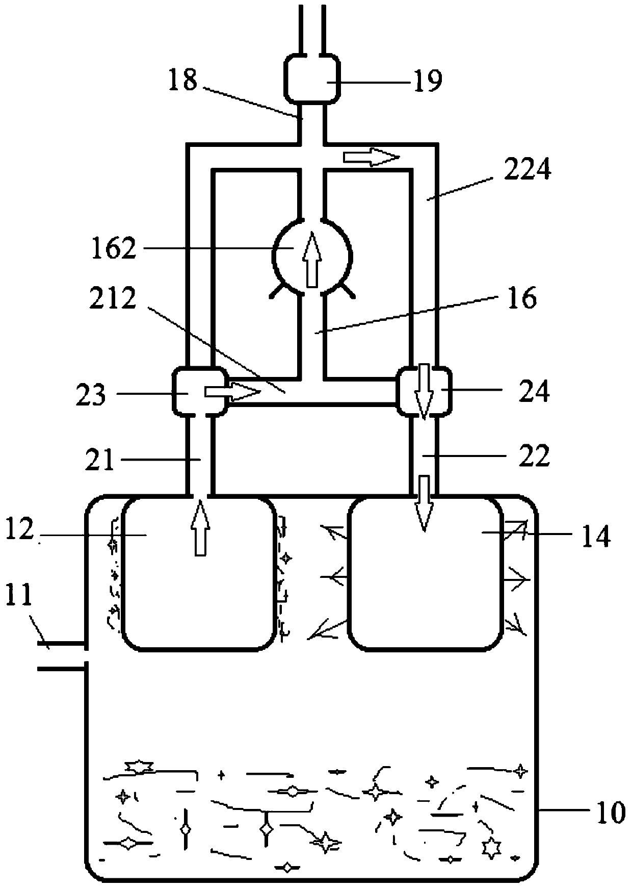 A back blowing dust removal system