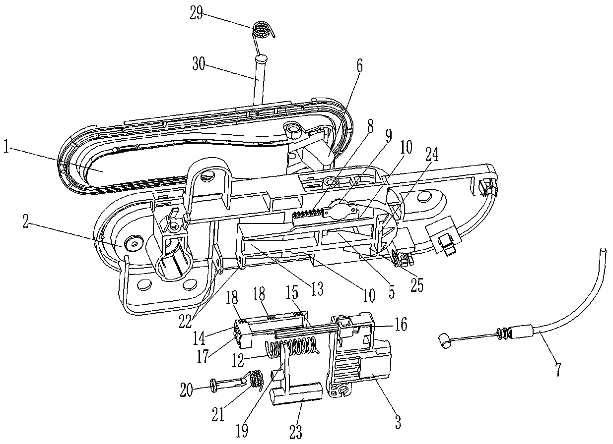 Handle structure for vehicle