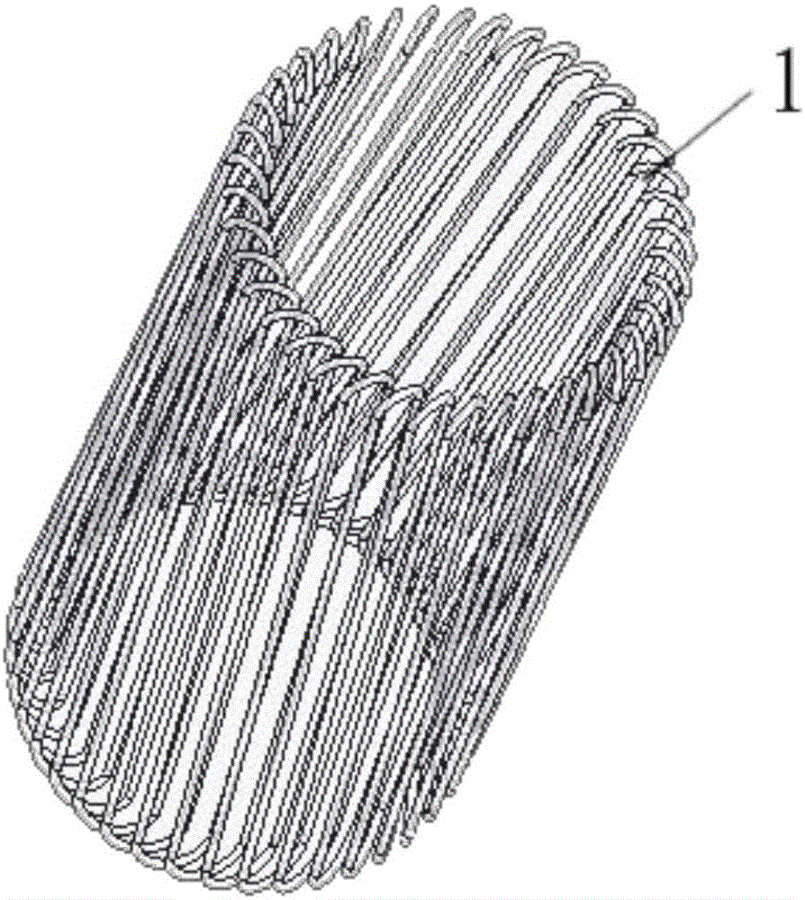 Cage type hyperbola spring structure and socket