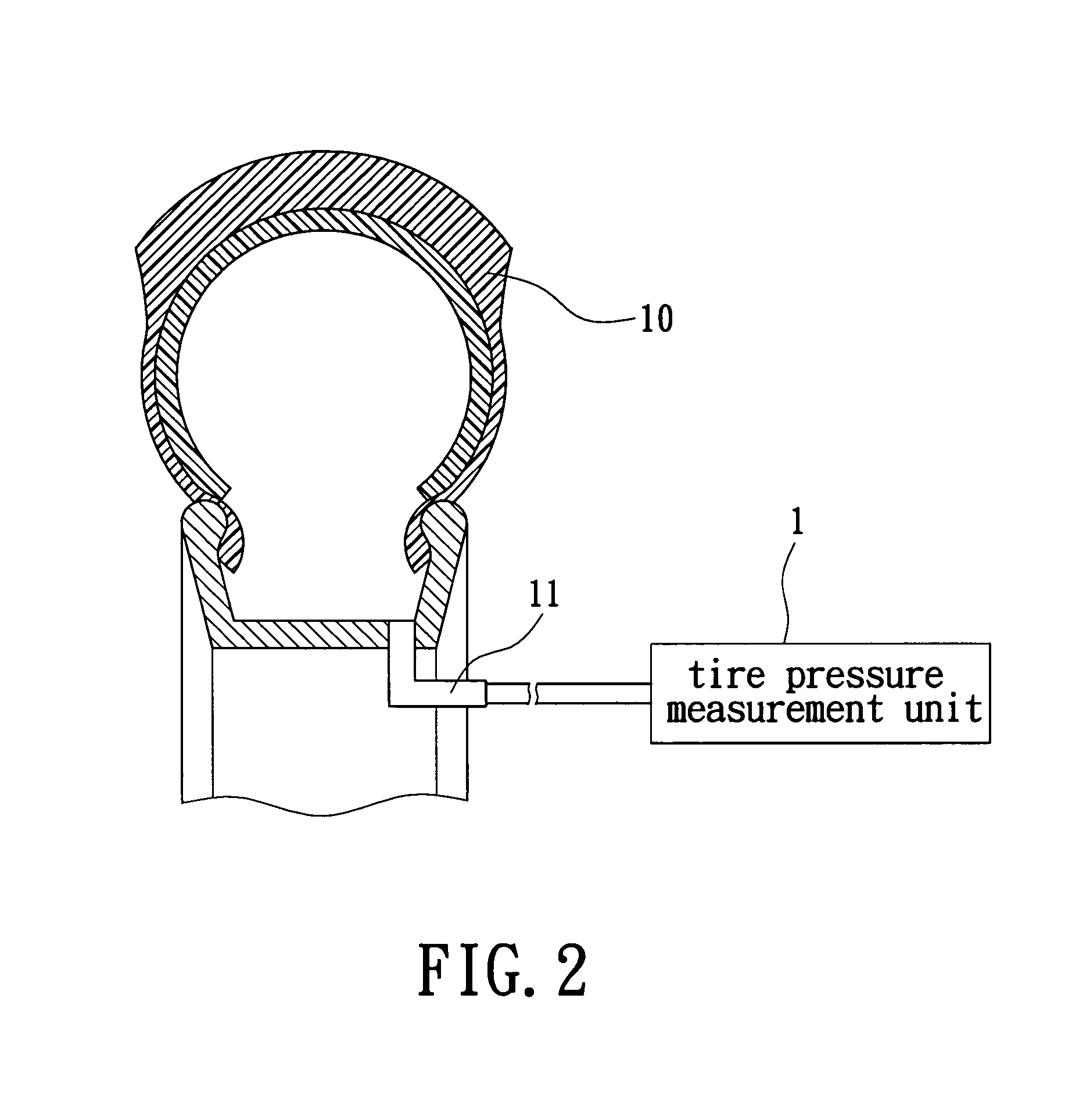 Device for automatic tire inflation and tire pressure display