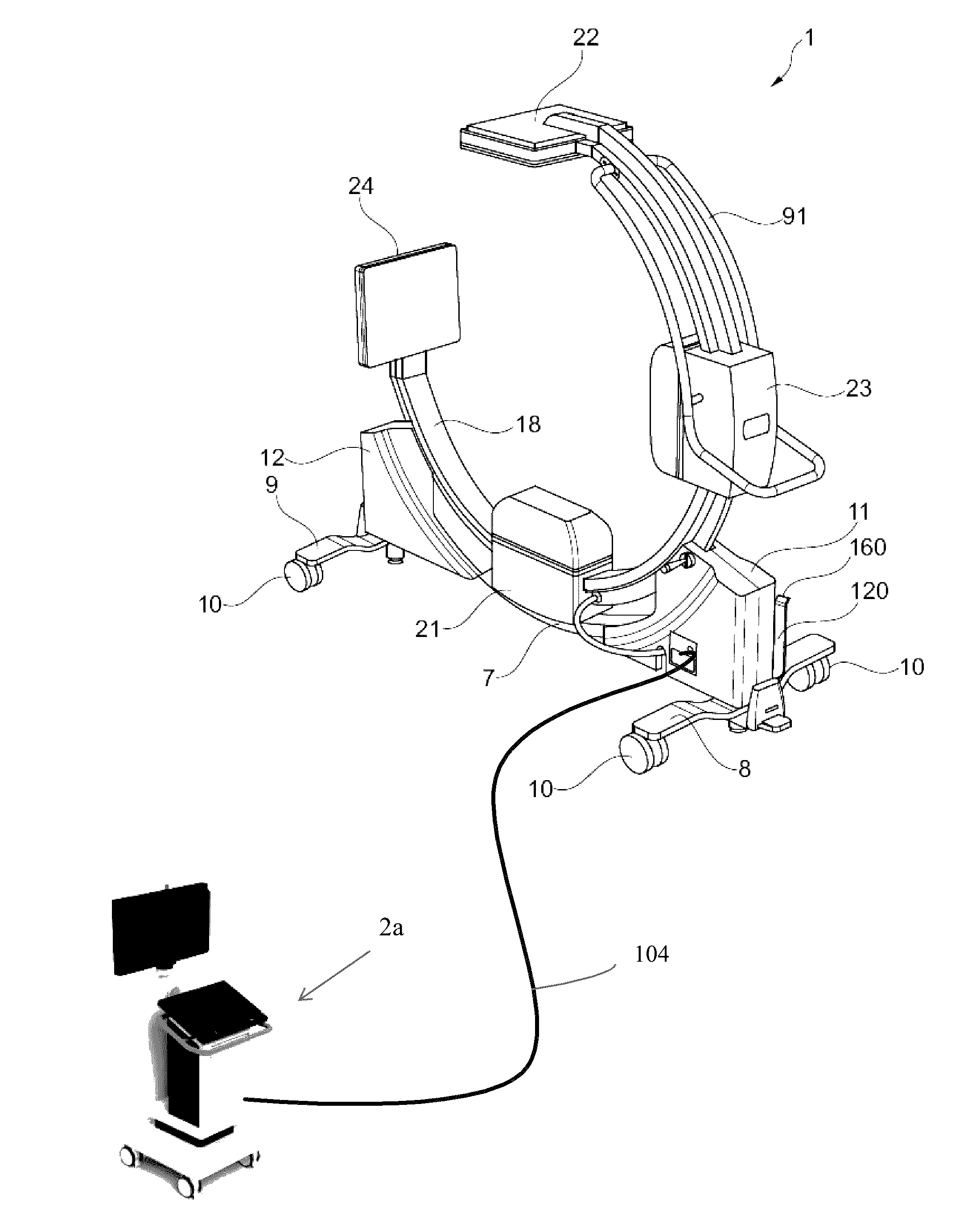 Flat panel x-ray imaging device - twin flat detector architecture