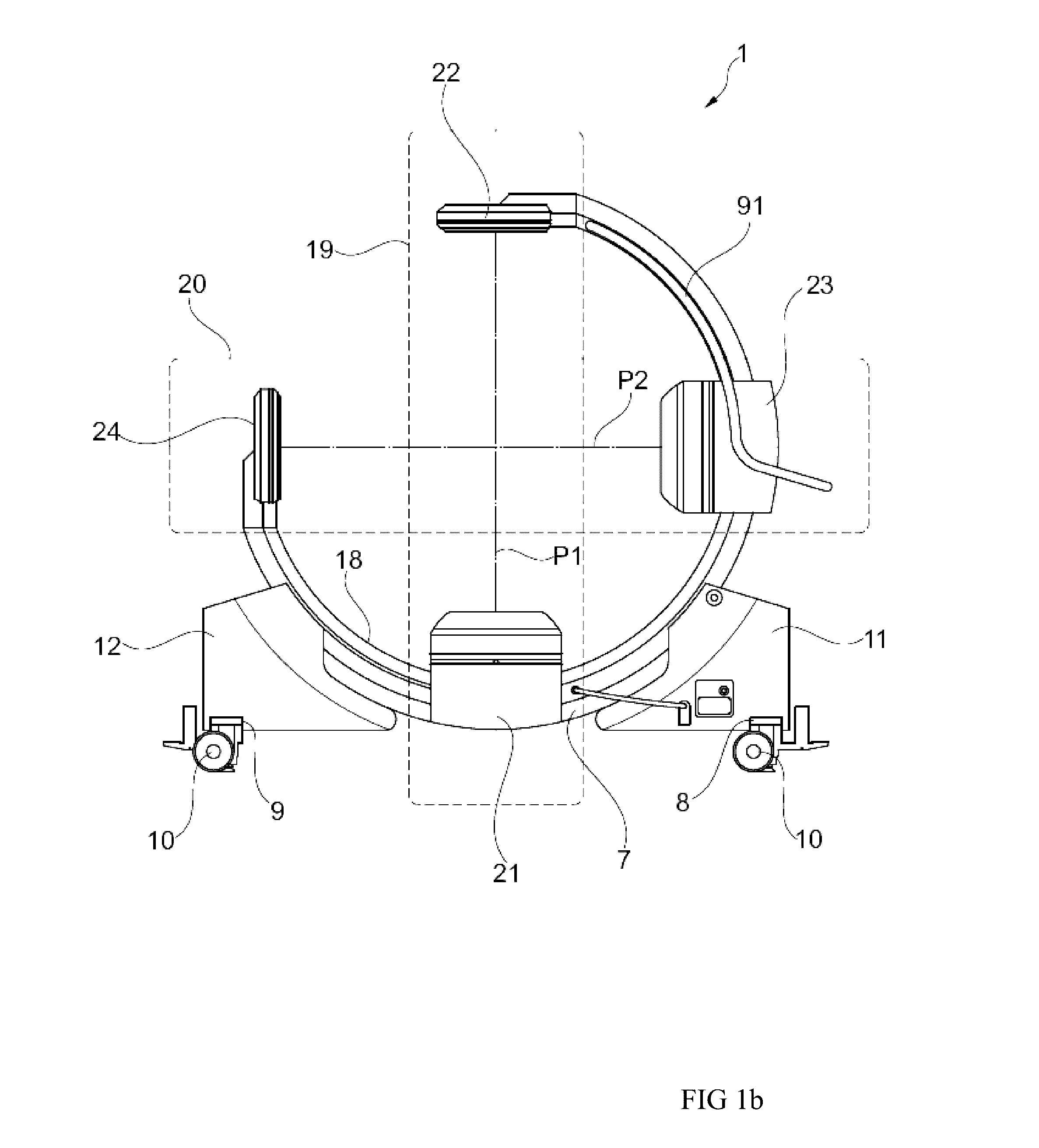 Flat panel x-ray imaging device - twin flat detector architecture