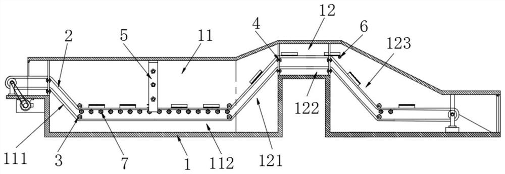 Acid pickling treatment tank for radiator processing