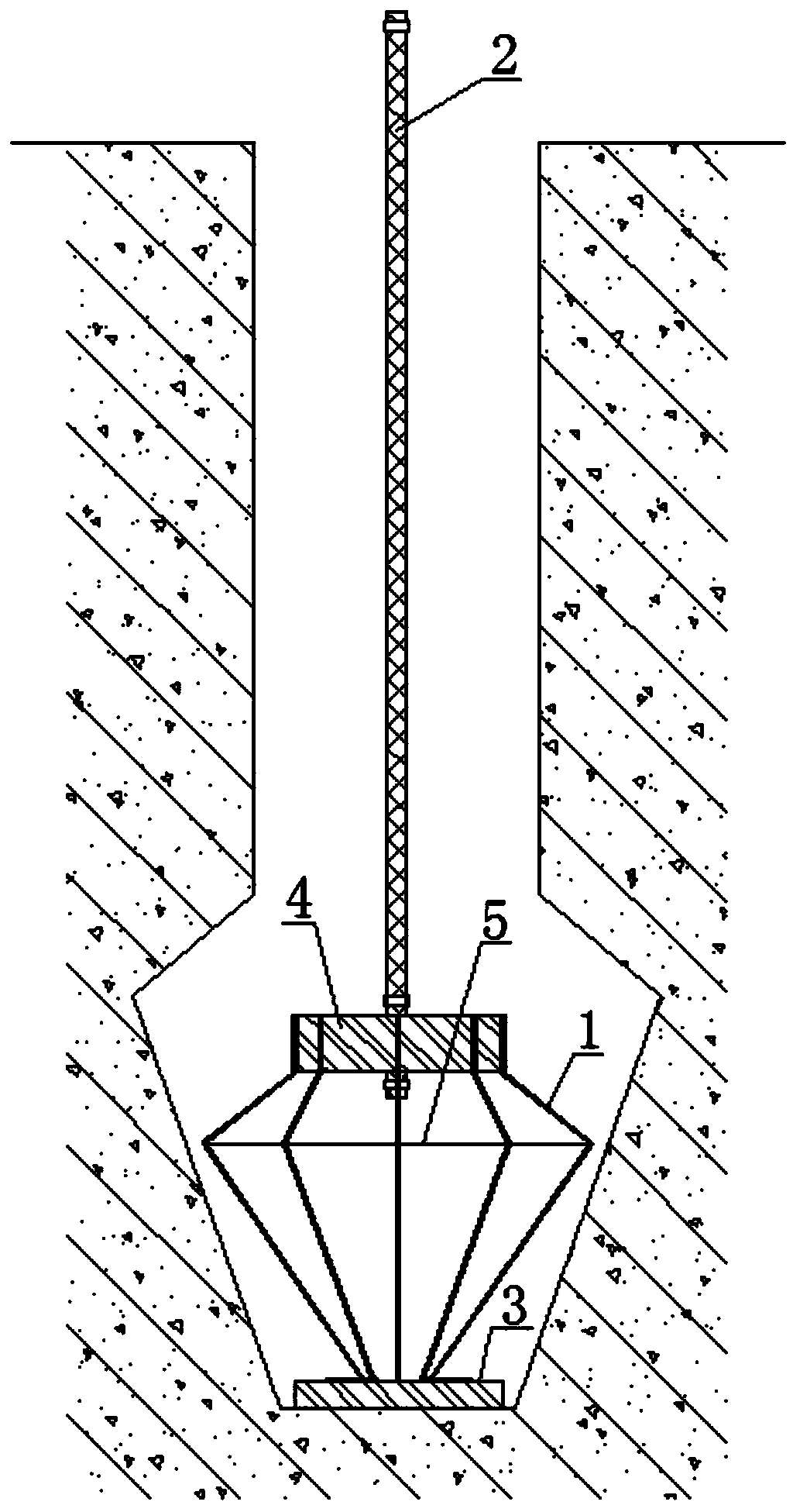 Reinforcing steel bar sleeve-free type soil anchor rod anchor head