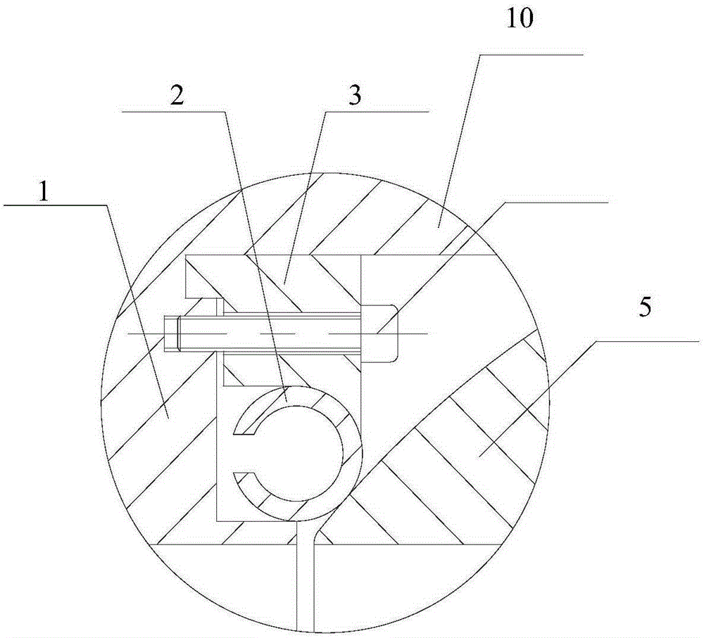 Elastic hard-sealing three-section forged steel fixing ball valve