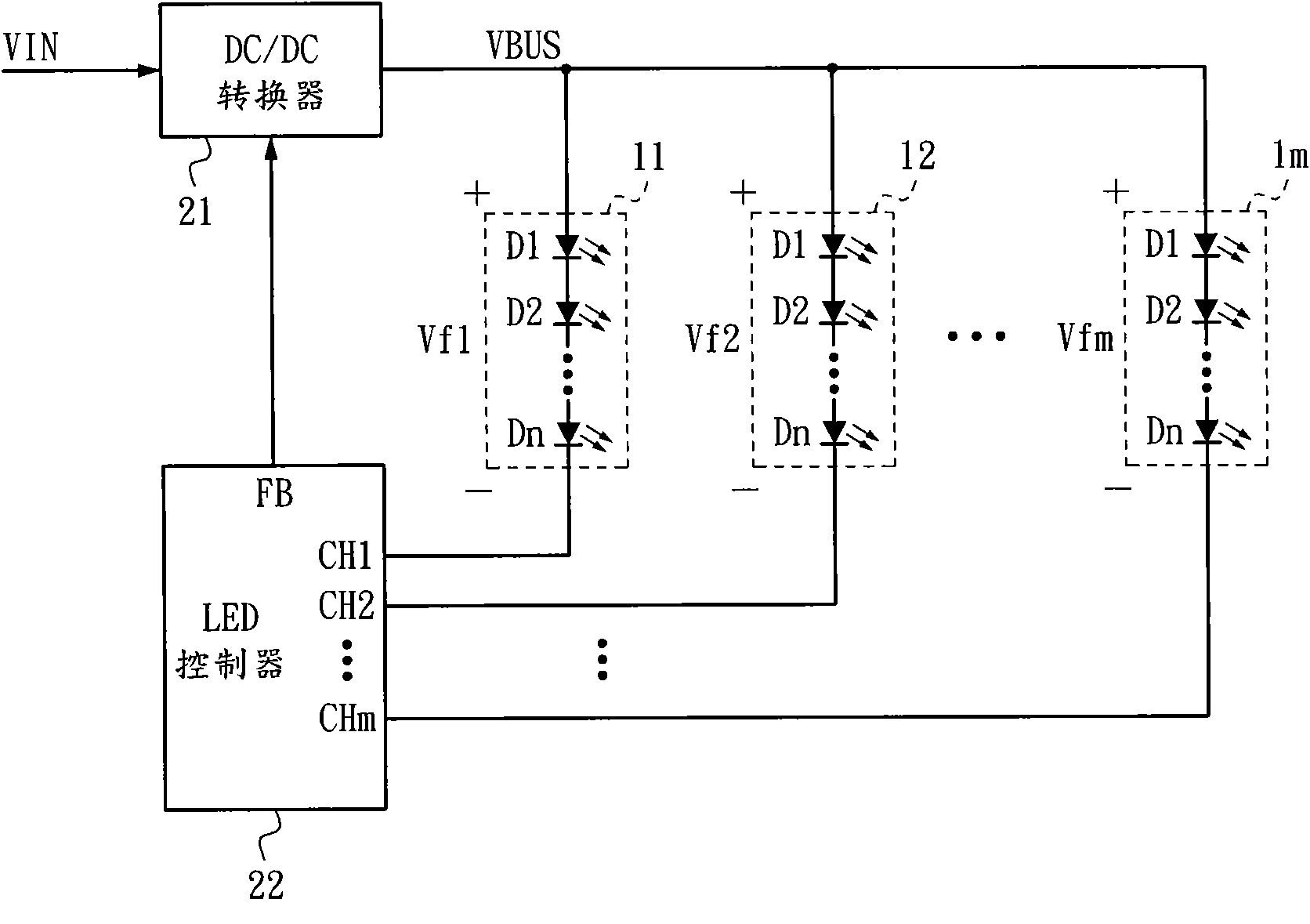 Light-emitting diode current balance circuit