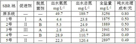 Deep denitrogenation treatment method for wastewater produced during coal water slurry gasification process