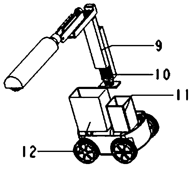 Full-automatic car wiping mechanical arm device