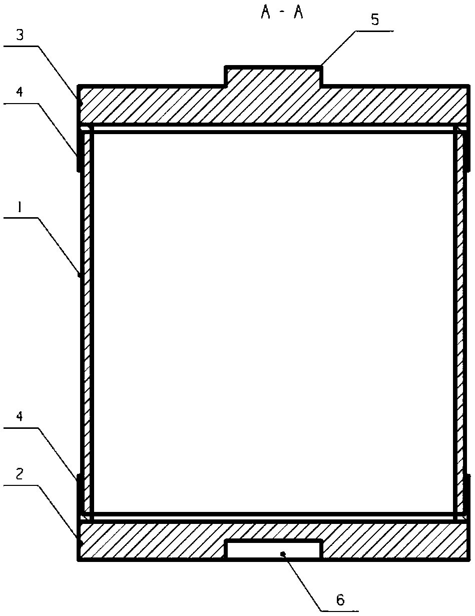 Shell structure for liquid metal battery and preparation method thereof