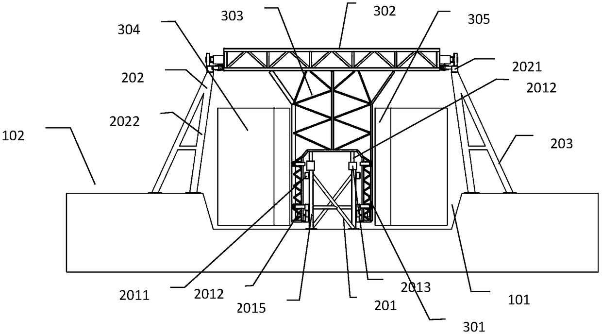 Upper and lower double-track combined artificial wave-making system