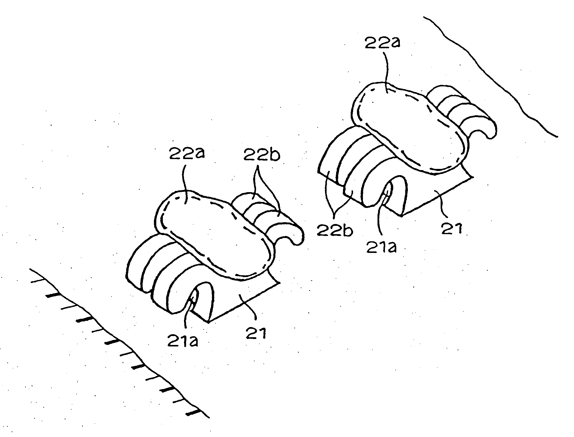 Integrally molded surface fastener, and continuous production method and continuous production device therefor