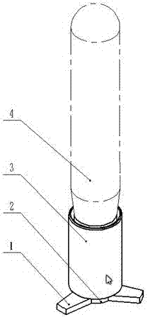 Plasticity clamping-type resin anchoring agent fall-prevention tail fin and spraying and anchoring method