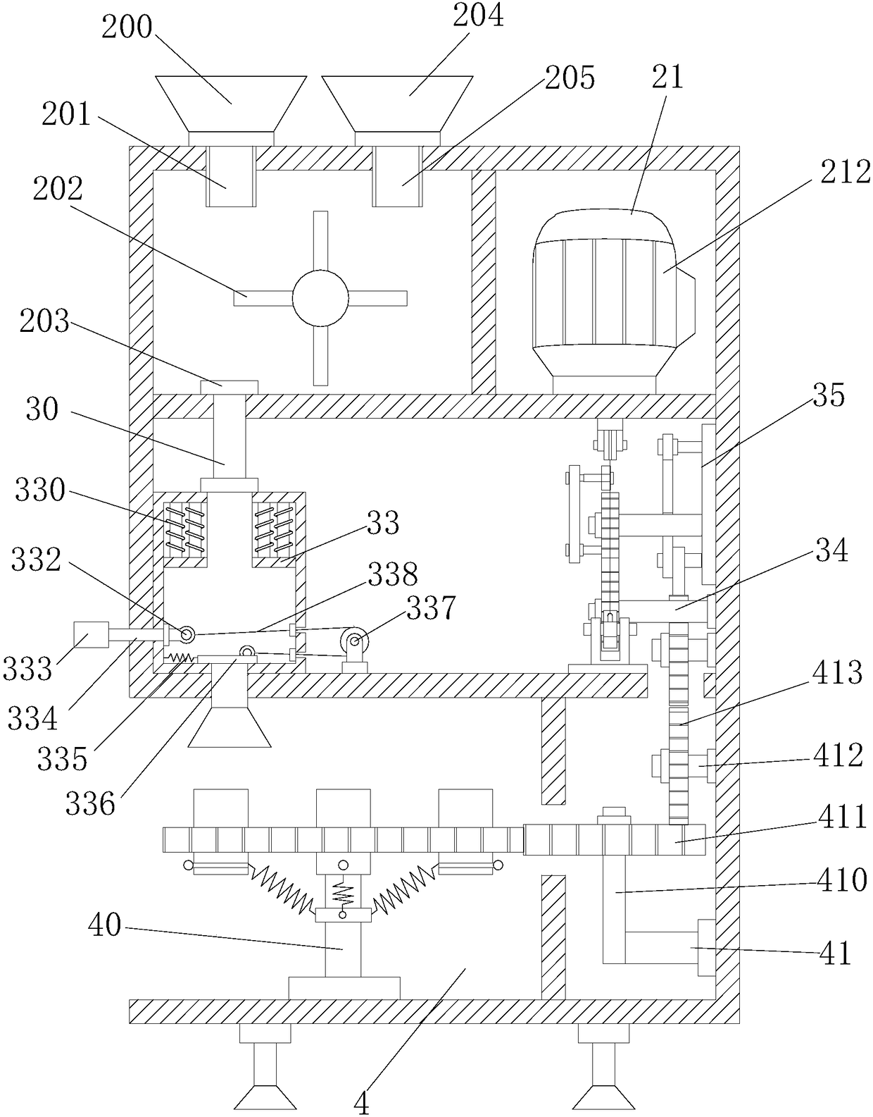 Beverage production equipment with double-station water container