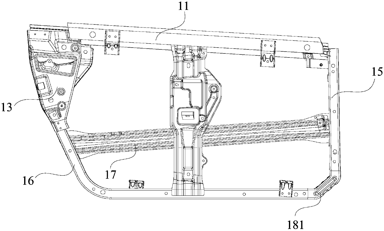 Vehicle door frame assembly of new energy automobile and new energy automobile