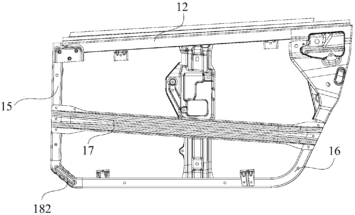 Vehicle door frame assembly of new energy automobile and new energy automobile