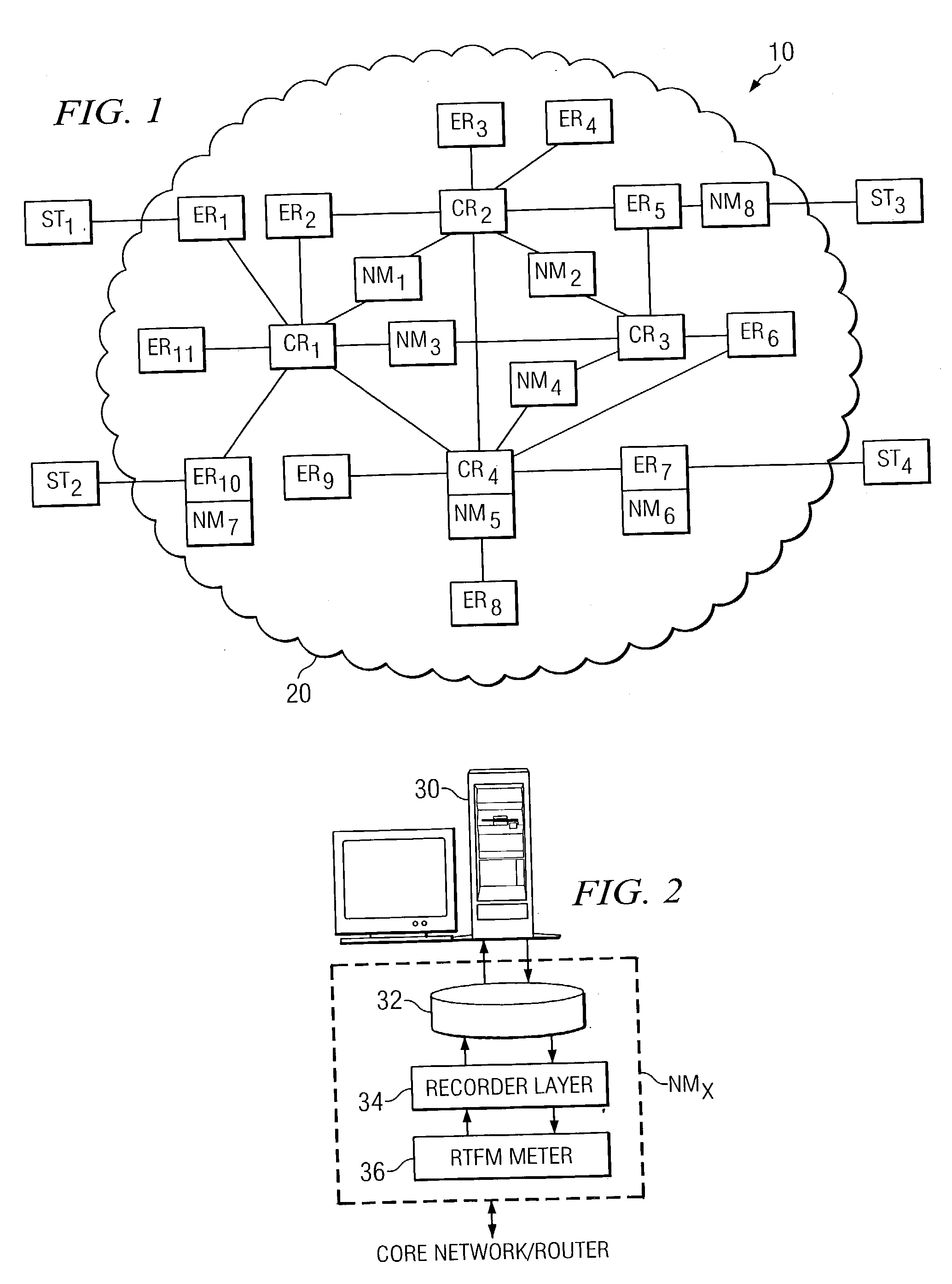 Network monitoring system responsive to changes in packet arrival variance and mean