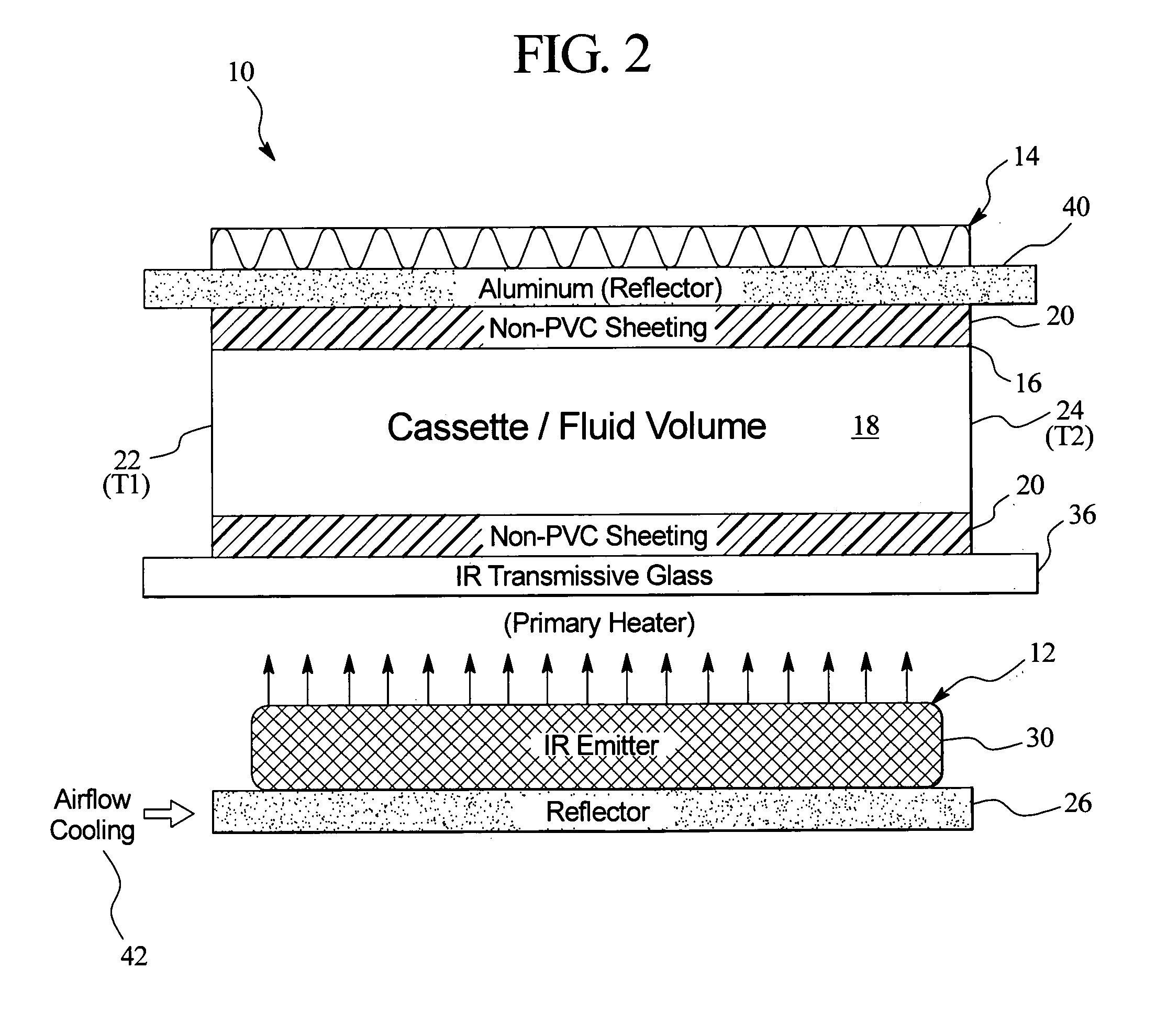 Medical fluid heater using radiant energy