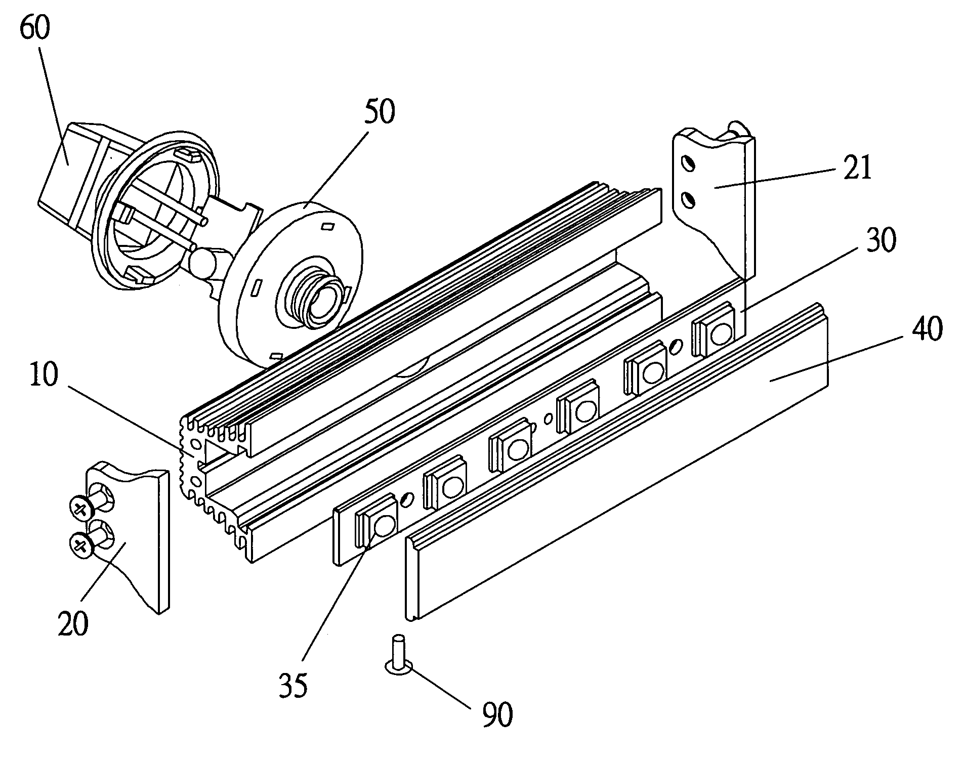 LED illuminating device