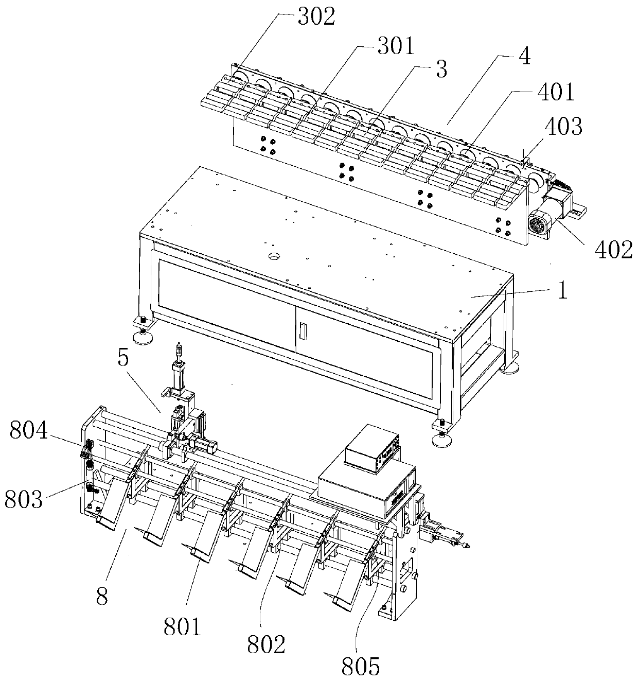 Continuous detection device used after electric heating pipe shrinkage