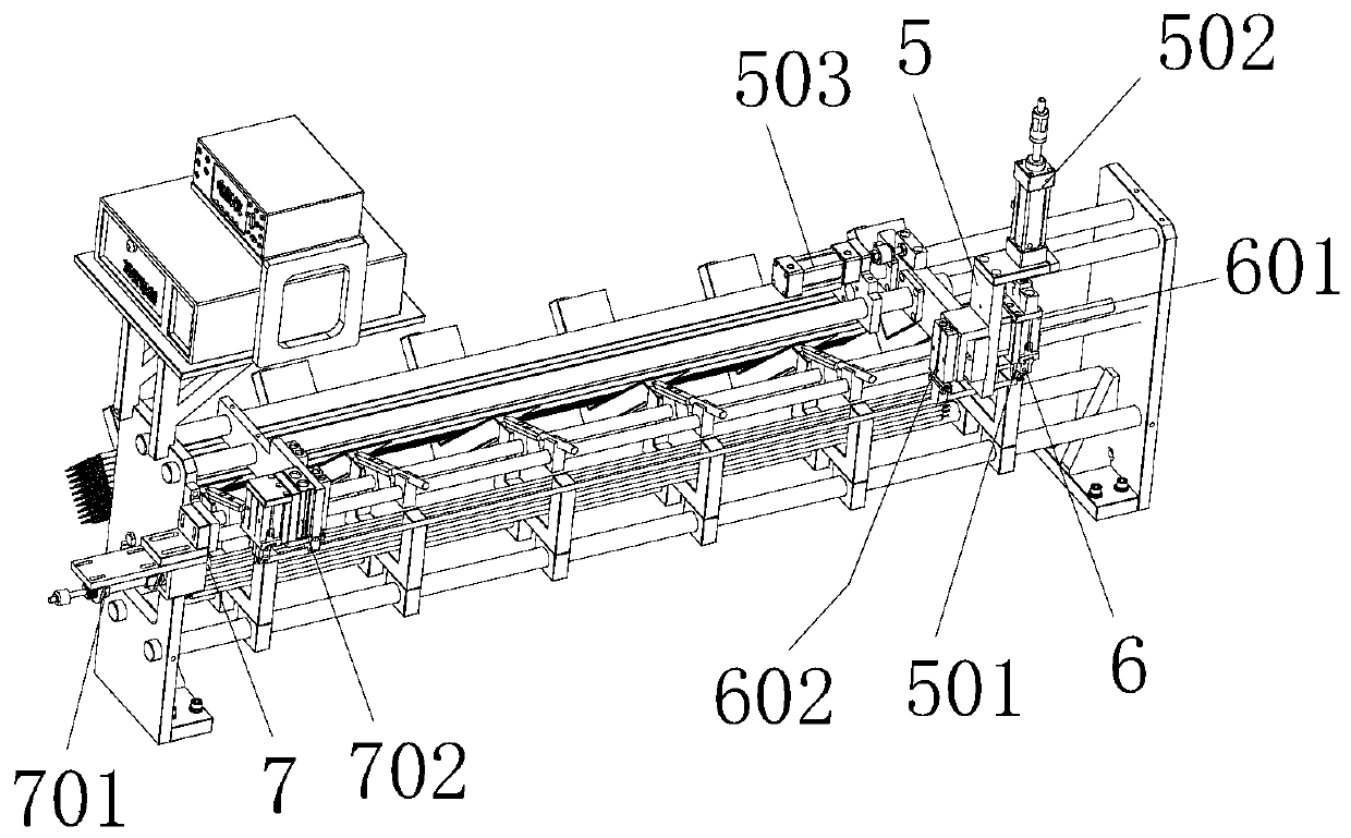 Continuous detection device used after electric heating pipe shrinkage