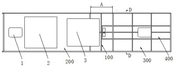 Second-level stepping vehicle top framework structure combining single-layer top with double-layer top