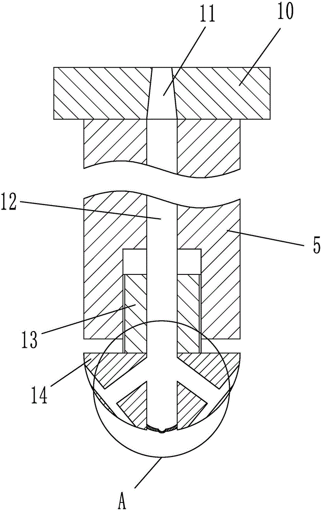 Aluminum plastic film scouring hole depth measuring device and measuring method thereof