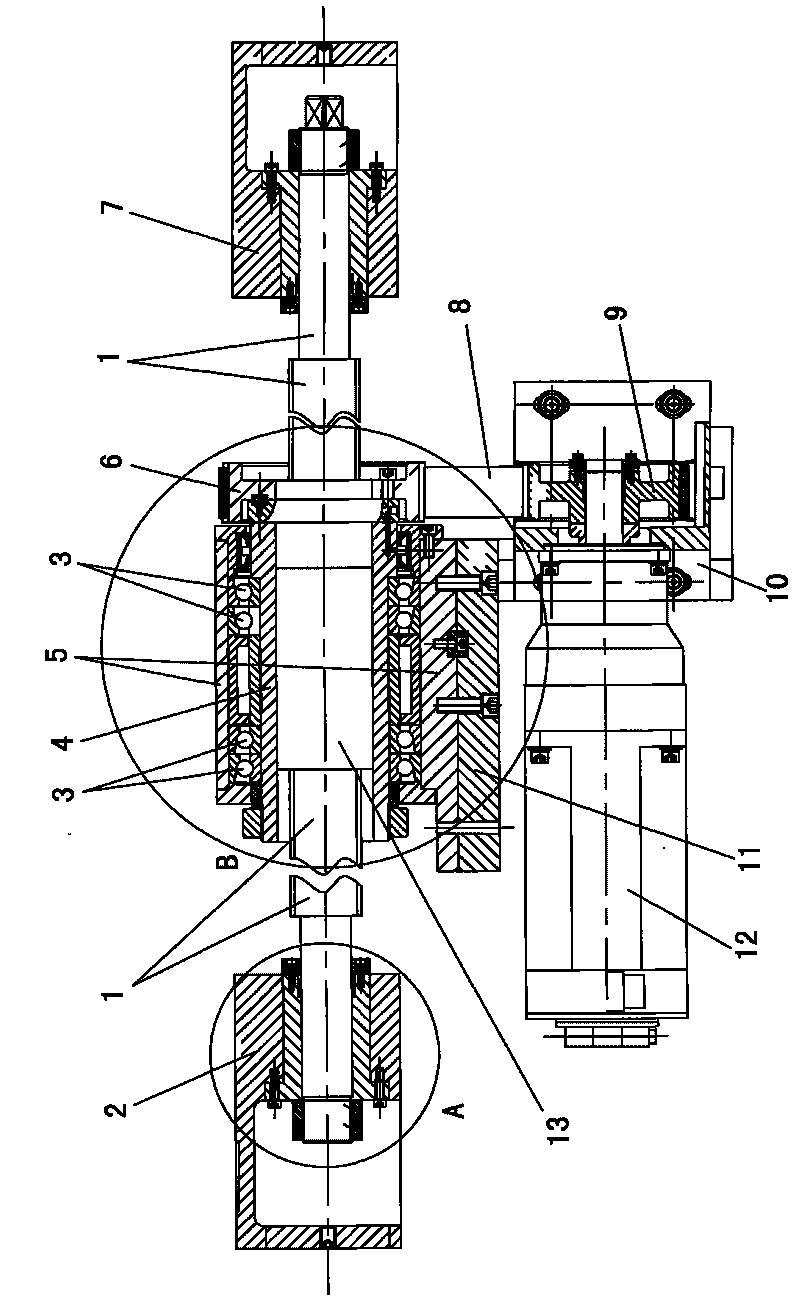 Driving mechanism for nut rotary type long lead screw