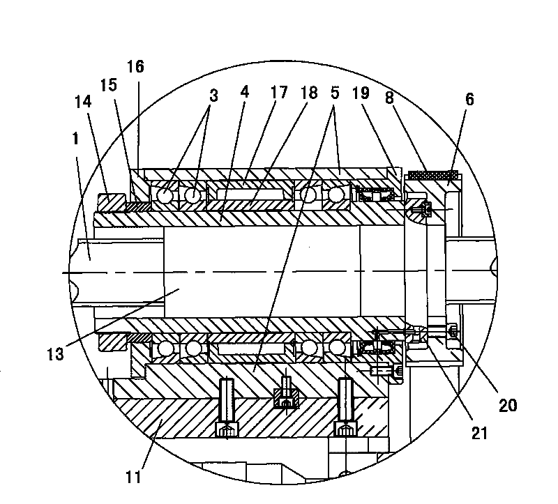 Driving mechanism for nut rotary type long lead screw