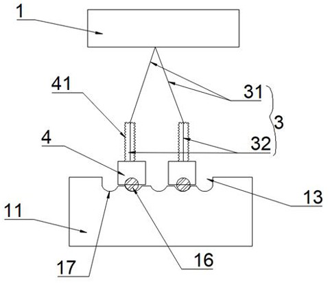 Rotating support connecting piece of scaffold protective net