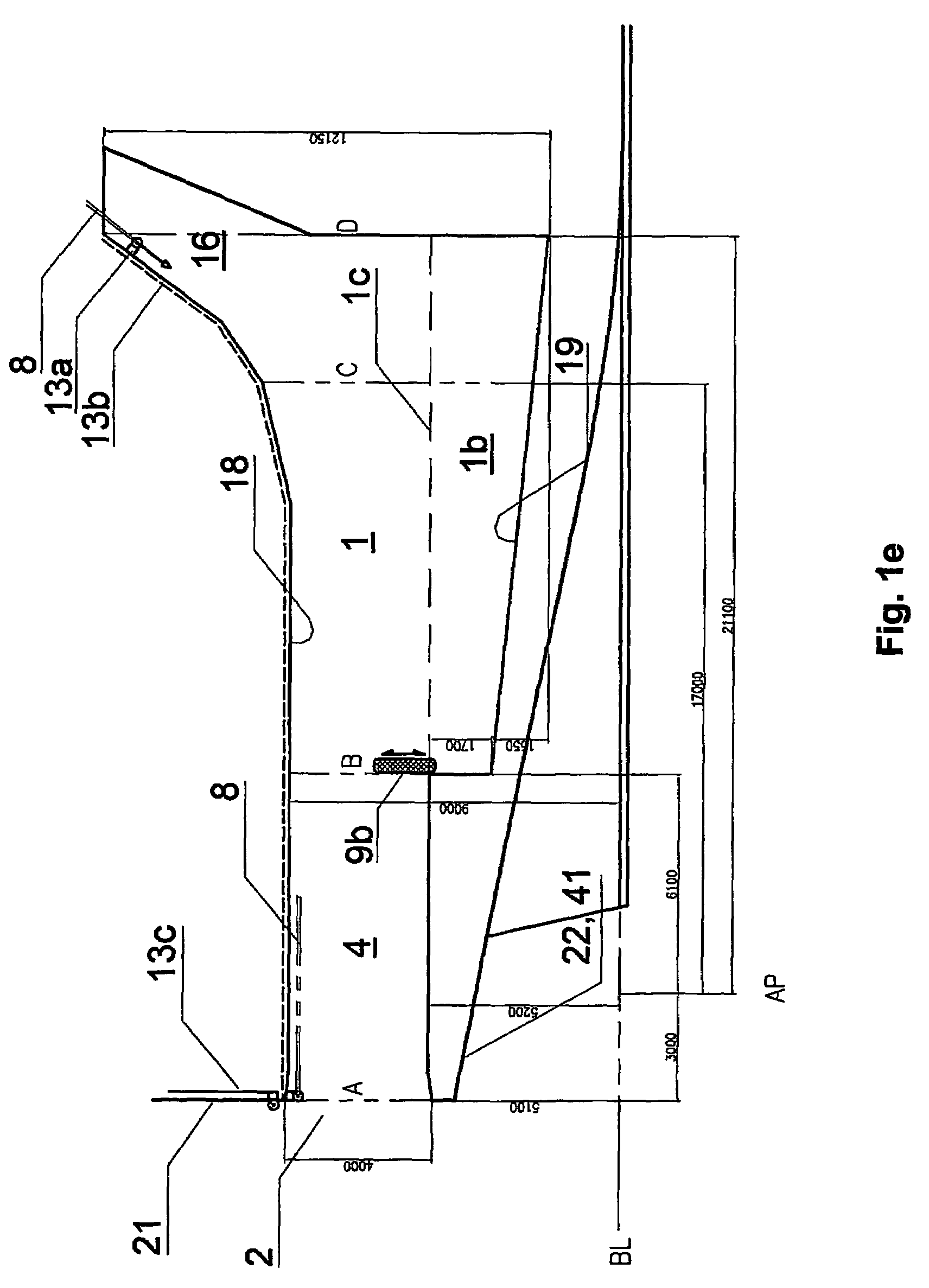 Trawling vessel with a lock chamber