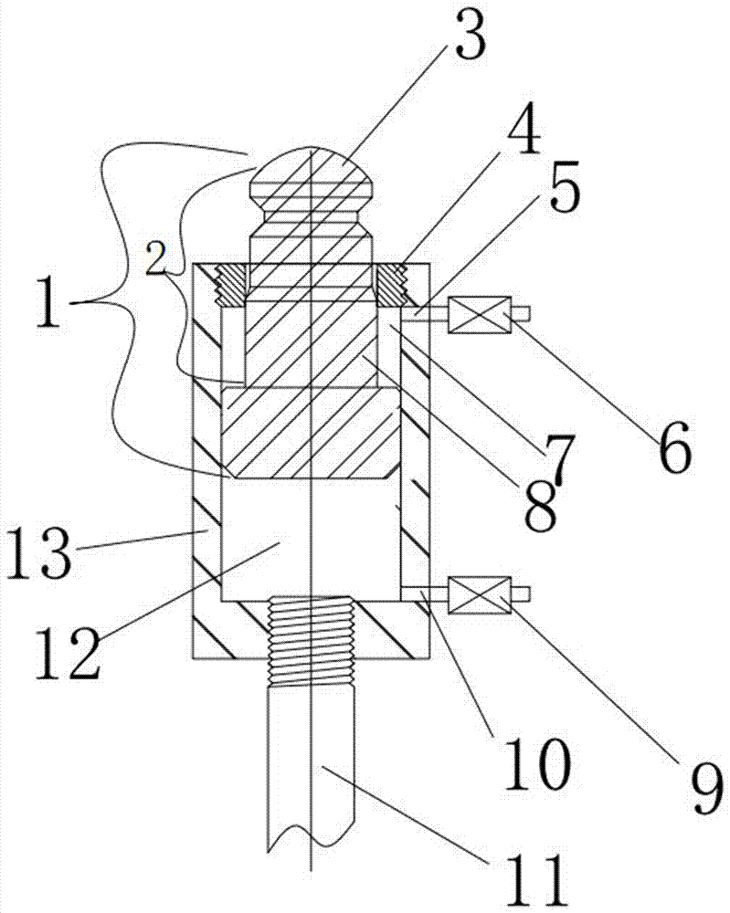 Self-driven pin lock prestressed connecting structure and connecting method