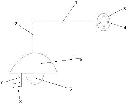 LED wall lamp with monitoring function