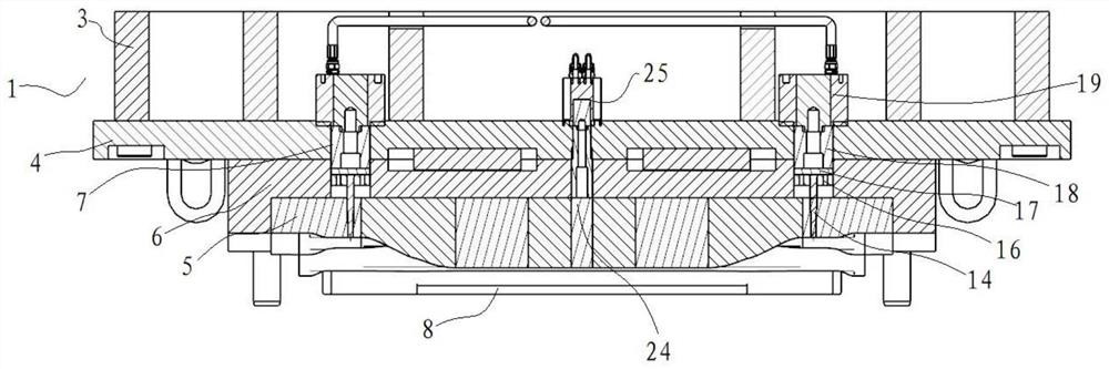 Liquid-filled forming die and liquid-filled forming method