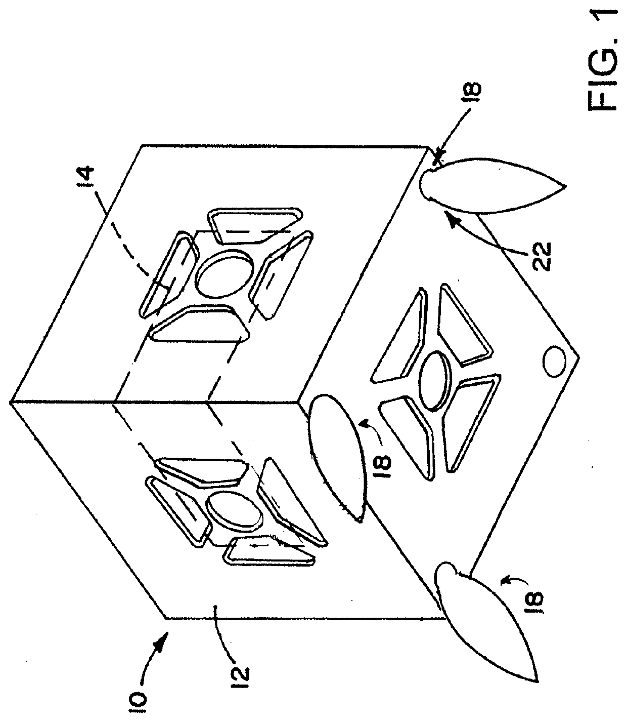 Satellite with integral thrusters